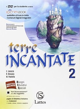 terre incantate 2 +letteratura +dvd italiano, antologia tr.