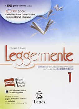 Leggermente 1 + competenze 1 + mito + dvd italiano antologia media