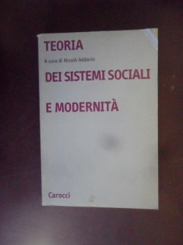 teoria dei sistemi sociali e modernita