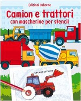 camion e trattori con mascherine per stancil