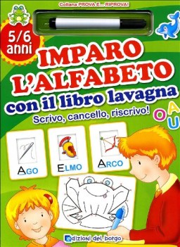 imparo l\'alfabeto con il libro lavagna