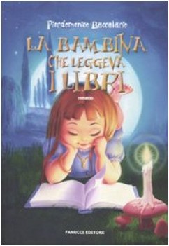 bambina che leggeva i libri